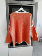 R&B | Lockere Strickpullover Weich und Gemütlich Einzigartige Häkel-details