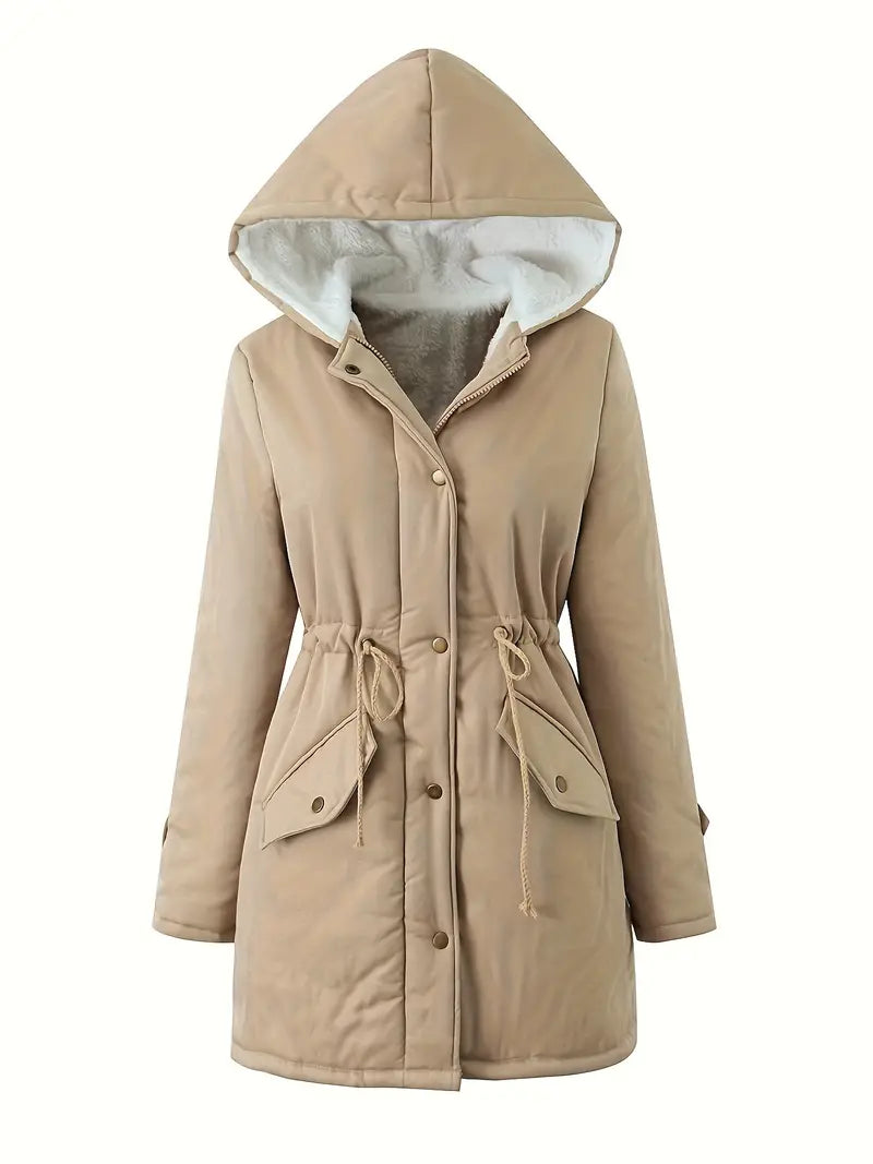 R&B | Gefütterte Parkajacke mit Kapuze Winddicht und Warm Praktisches Design
