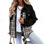 R&B | Elegante Damenjacke mit Karomuster und Klassischem Kragen