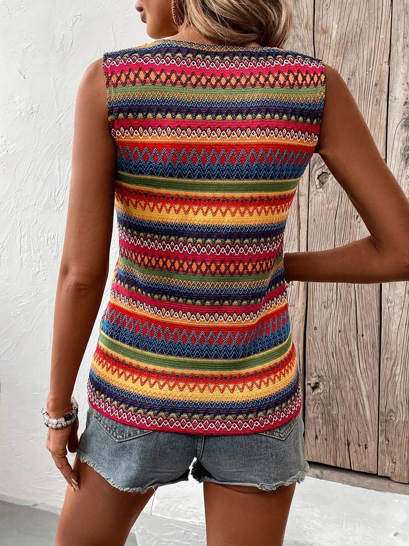 R&B | Bunt gestreiftes Tanktop