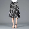 R&B | Damen Chiffon Culottes mit Breiten Beinen und Hoher Elastischer Taille
