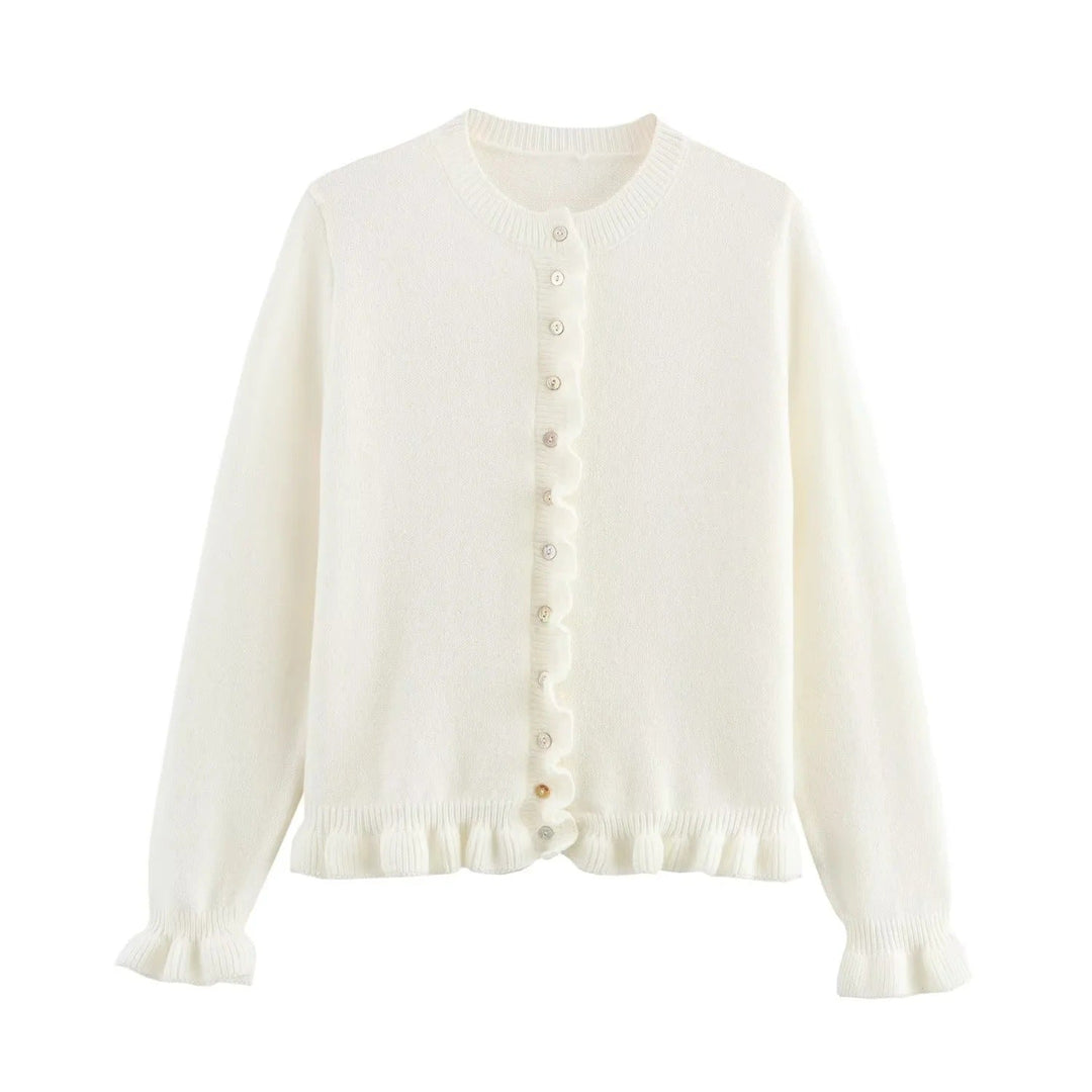 R&B | Damen-Cardigan mit Knöpfen, schickes Lagen-Oberteil