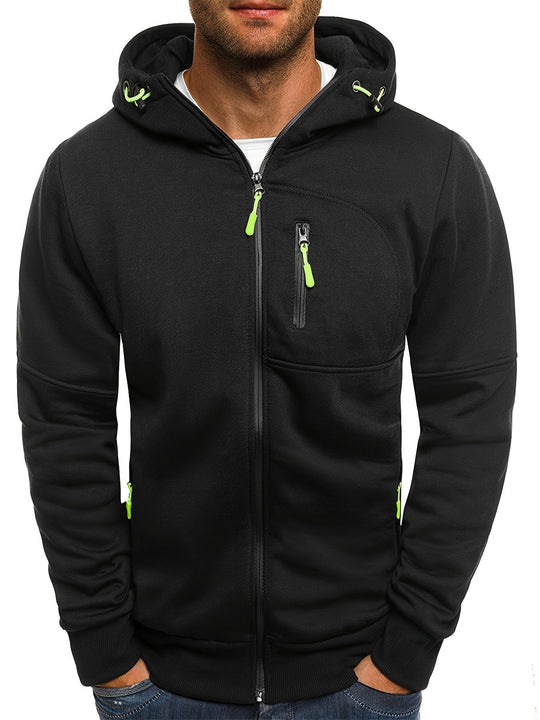 R&B | Sportliche Kapuzenjacke mit Reißverschluss Bequem und Atmungsaktiv Perfekt für Outdoor-aktivitäten