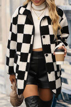R&B | Gitter Sherpa Jacke Polyester Warm und Trendy Produktbeschreibung: