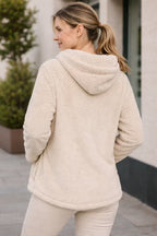 Damen Kuscheljacke mit Kapuze und Taschen R&B