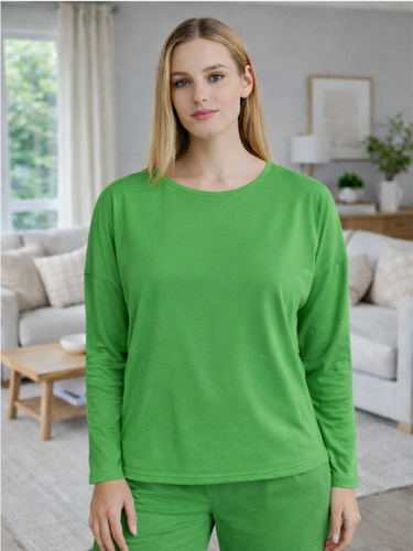 Damen Lässiger Zweiteiler mit weitem Oberteil und lockerer Hose R&B