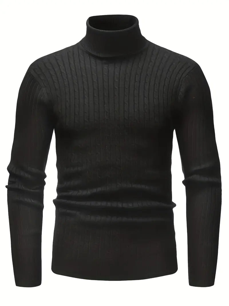 R&B - Strick Herren Rollkragenpullover