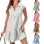 R&B | Damen POLO-Ausschnitt Reißverschlusskleid