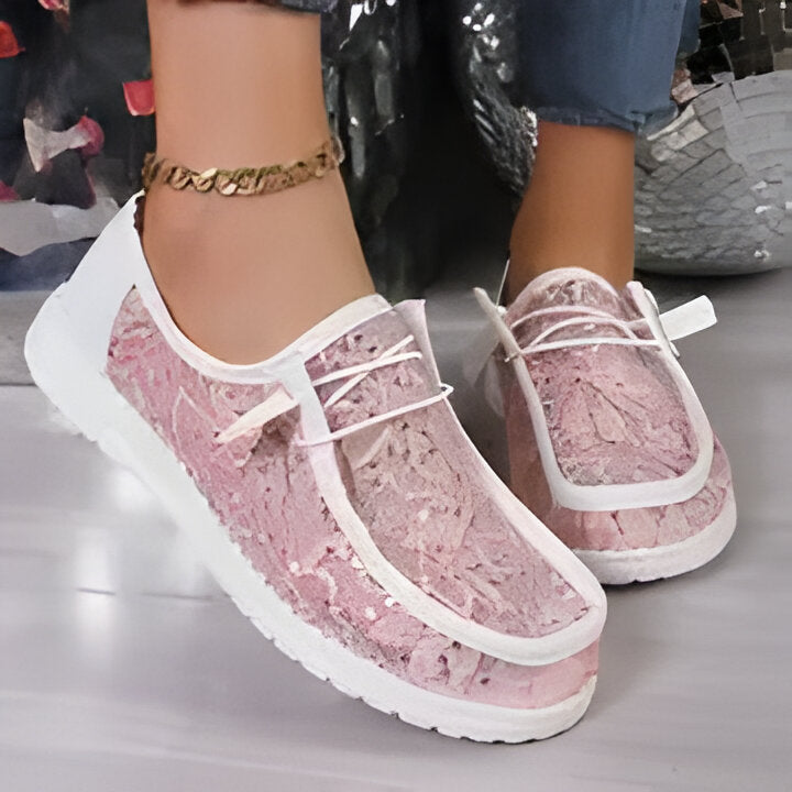 Mia | Damen Mode Spitze Turnschuhe R&B