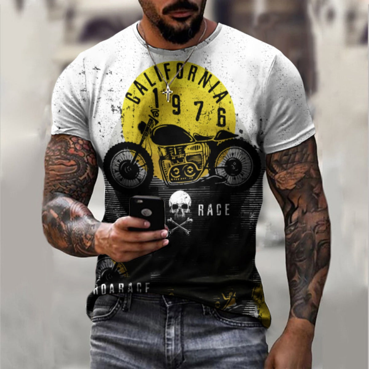 R&B | Bedrucktes loses Pullover-T-Shirt