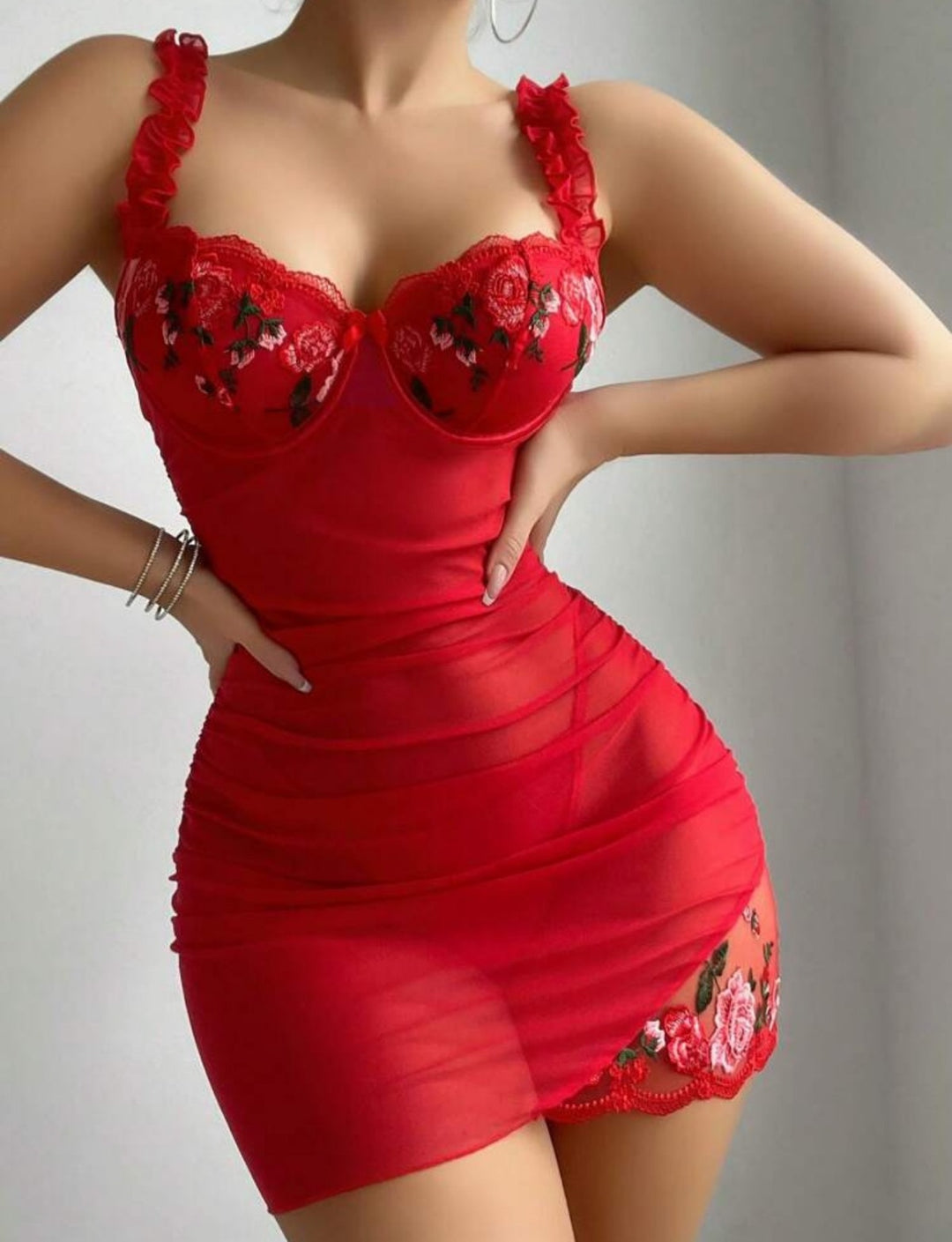 R&B | Sexy besticktes Nachthemd