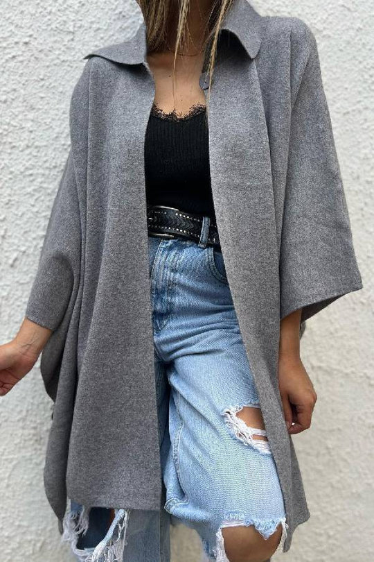 R&B | Farbe lässiger Cardigan lockere Einzelknopf Windbreaker Jacke