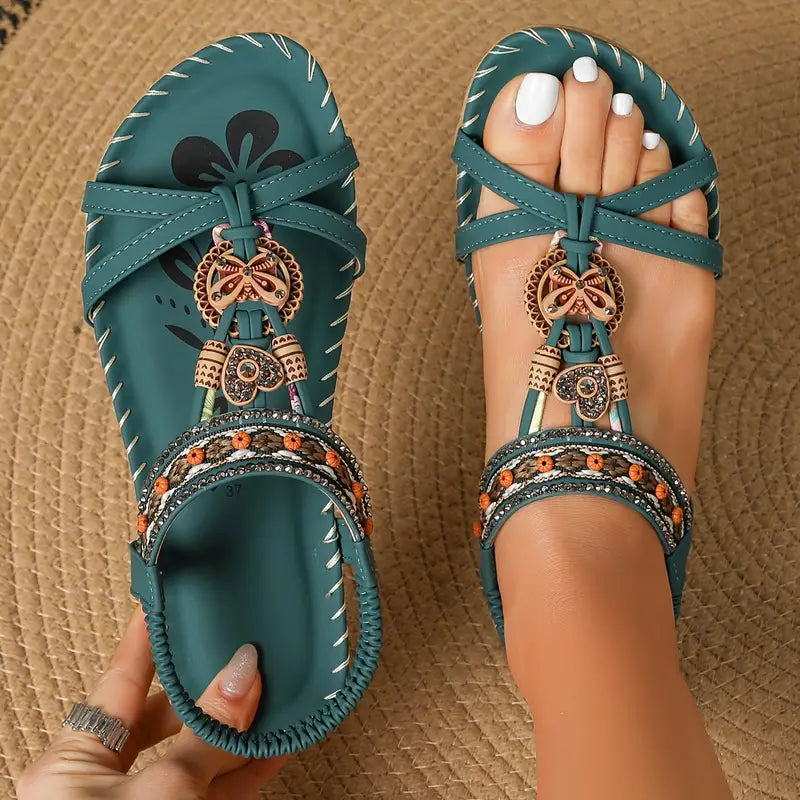 R&B | Elegante Orthopädische Sandalen Schmetterling Strass