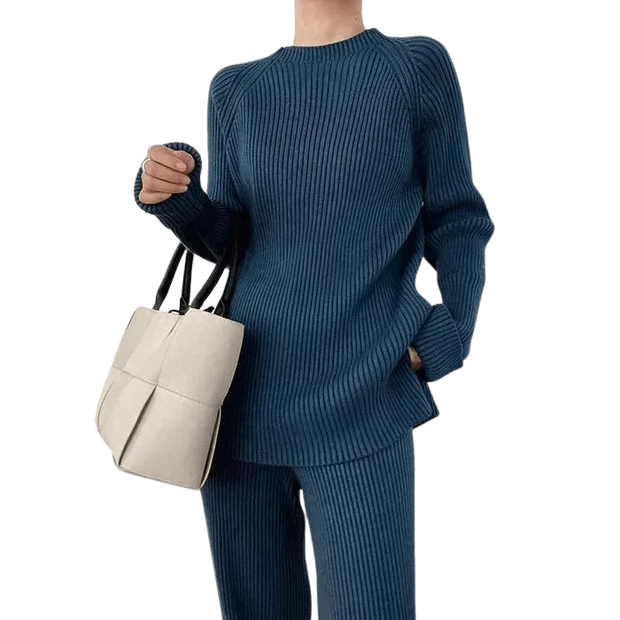 R&B | Strick Damen Pullover Satz mit Weitem Hosen