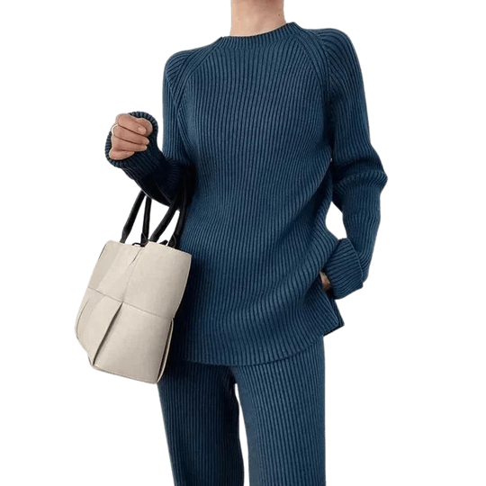 R&B | Strick Damen Pullover Satz mit Weitem Hosen