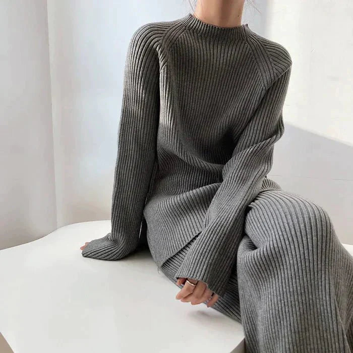 R&B | Strick Damen Pullover Satz mit Weitem Hosen