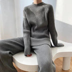 R&B | Strick Damen Pullover Satz mit Weitem Hosen