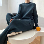 R&B | Strick Damen Pullover Satz mit Weitem Hosen