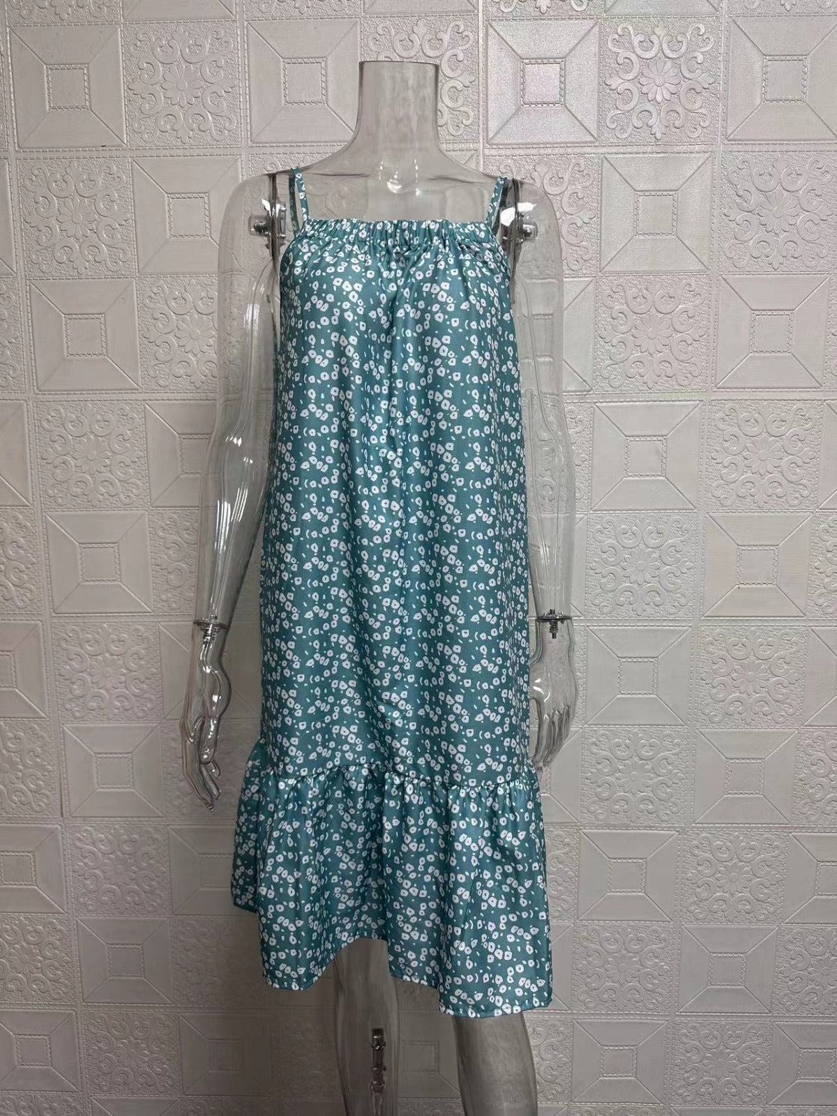 R&B | Großes Pendel floral Hosenträger Weste Kleid