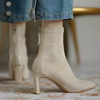 Freja Stilvolle Spitzstiefel mit Hohem Absatz und Reißverschluss R&B