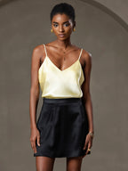 R&B | V-Ausschnitt Reine Seide Spaghettiträger Camisole Top