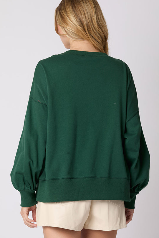 R&B | Weihnachts Schleife Verziert Lässiges Langärmeliges Sweatshirt