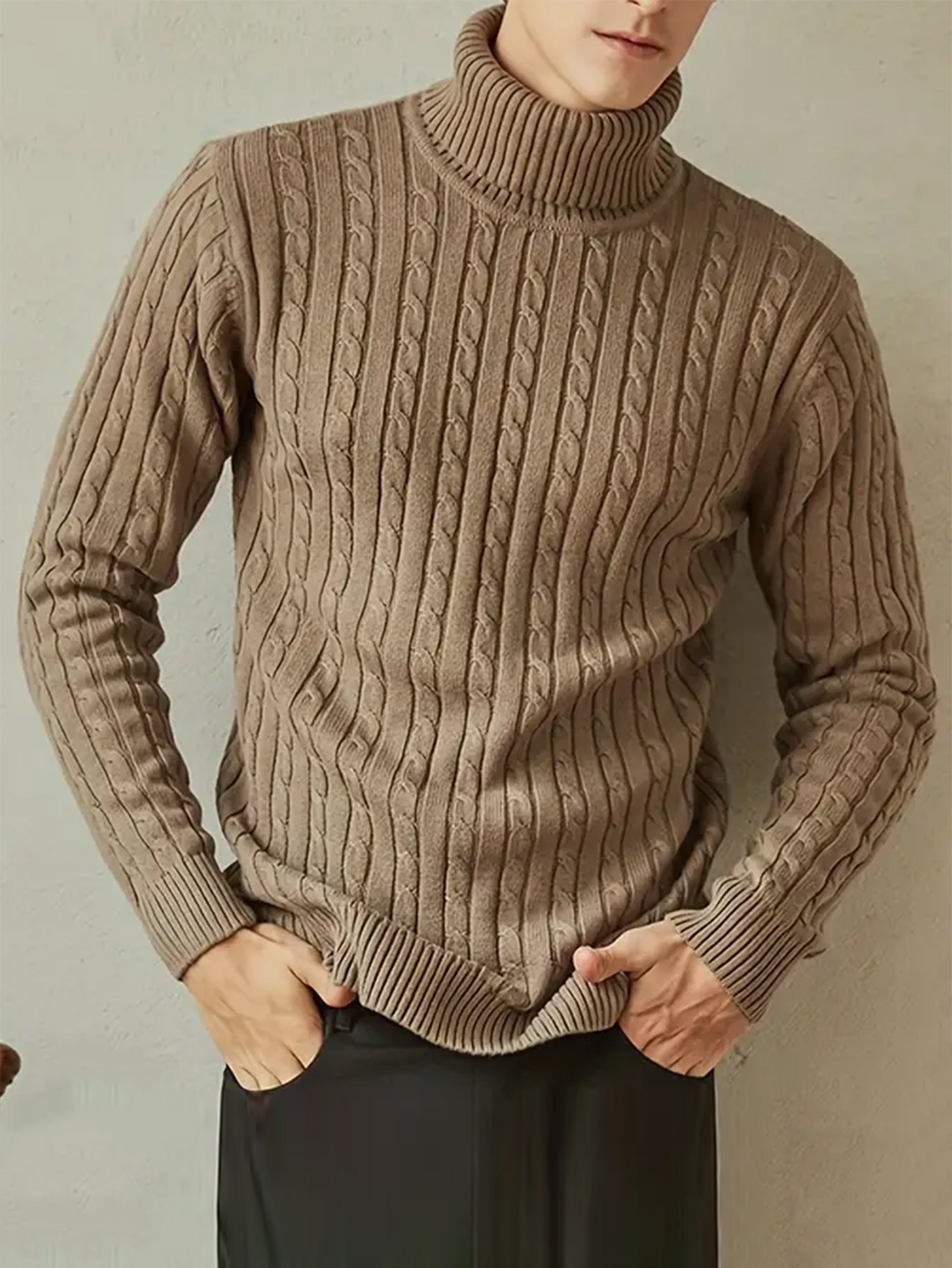 R&B | Kabelstrick Rollkragenpullover Weich und Warm Perfekt für Herbst und Winter