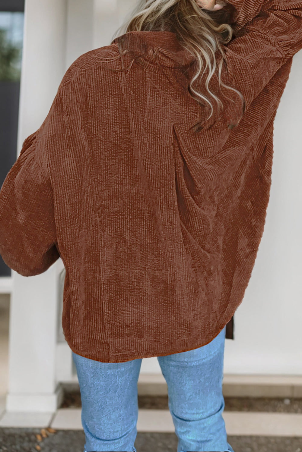 R&B | Lockere Hemd Aus Cord Polyester Stilvoll und Bequem