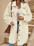 R&B | Lange Jacke Im Sherpa-stil Polyester Warm und Stilvoll