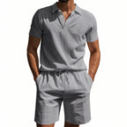 R&B | Kurzärmliges Poloshirt und Shorts Strandanzug