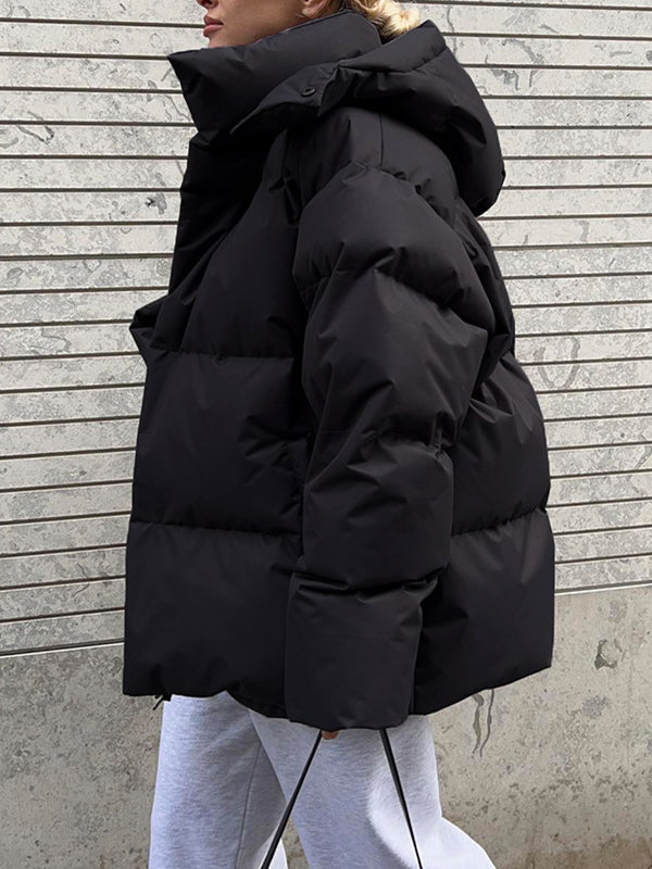 R&B | Mehrfarbiges Gepolstertes Jacket mit Kapuze