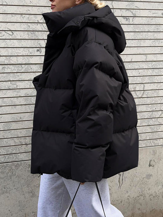 R&B | Mehrfarbiges Gepolstertes Jacket mit Kapuze