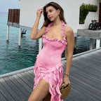 R&B | Sexy Ausschnitt unregelmäßig schlankes Kleid