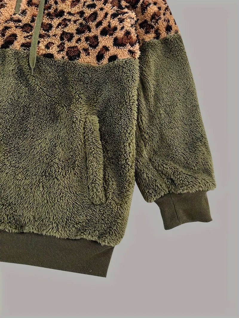 R&B | Leopardenmuster Farbblock Pullover