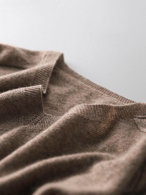 R&B | weicher Cashmere-Pullover mit V-Ausschnitt für Damen