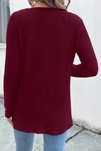 R&B | Boho Strickjacke mit Blumenbesatz und Langen Ärmeln