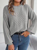 R&B | Sweater - Strukturstrick Rundhals Pullover