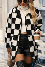 R&B | Gitter Sherpa Jacke Polyester Warm und Trendy Produktbeschreibung: