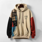 Herren Sportlicher Kontrast-Hoodie