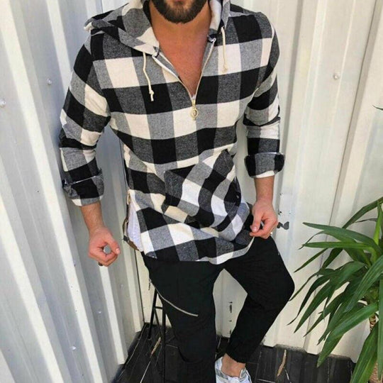 R&B | Herren Karohoodie