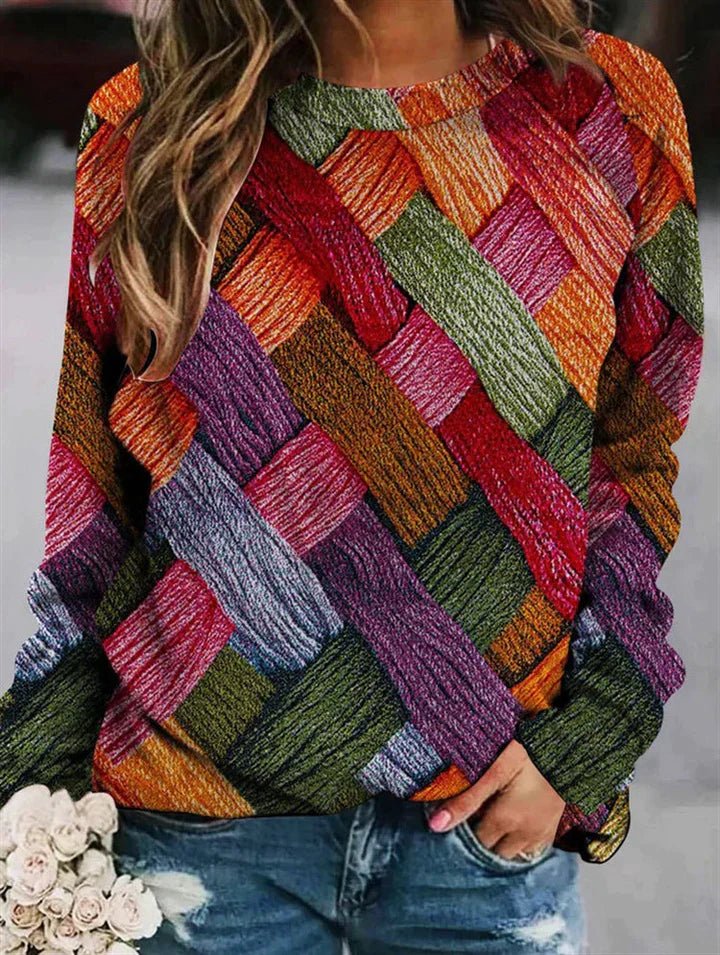 R&B | Bedruckter Wollpullover