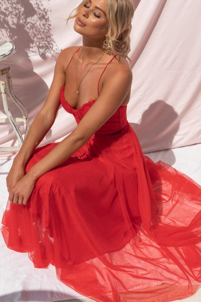 R&B - Modernes prinses chiffon Kleid