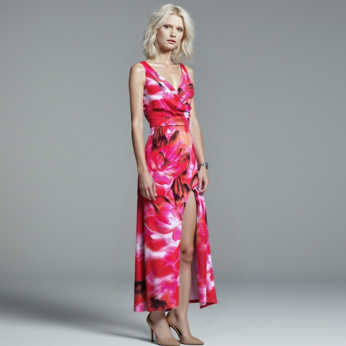 R&B | Maxikleid mit Tropischem Muster
