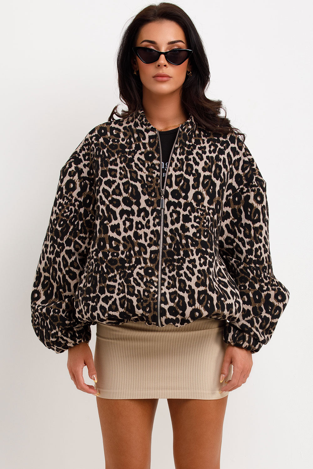 R&B | Modig Bomberjacke Leopardenmuster Modern und Weich