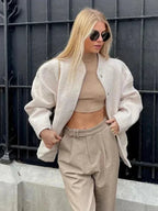 R&B | Wollmischung Übergröße Jacke