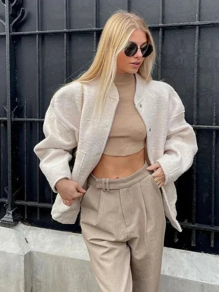 R&B | Wollmischung Übergröße Jacke