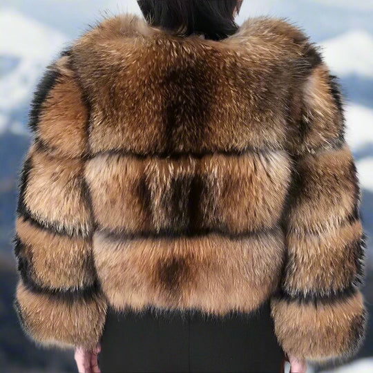 R&B | Dicke kurze Felljacke für Frauen