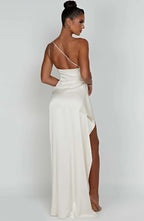R&B | Elegantes Ein-Schulter-Kleid mit Schlitz