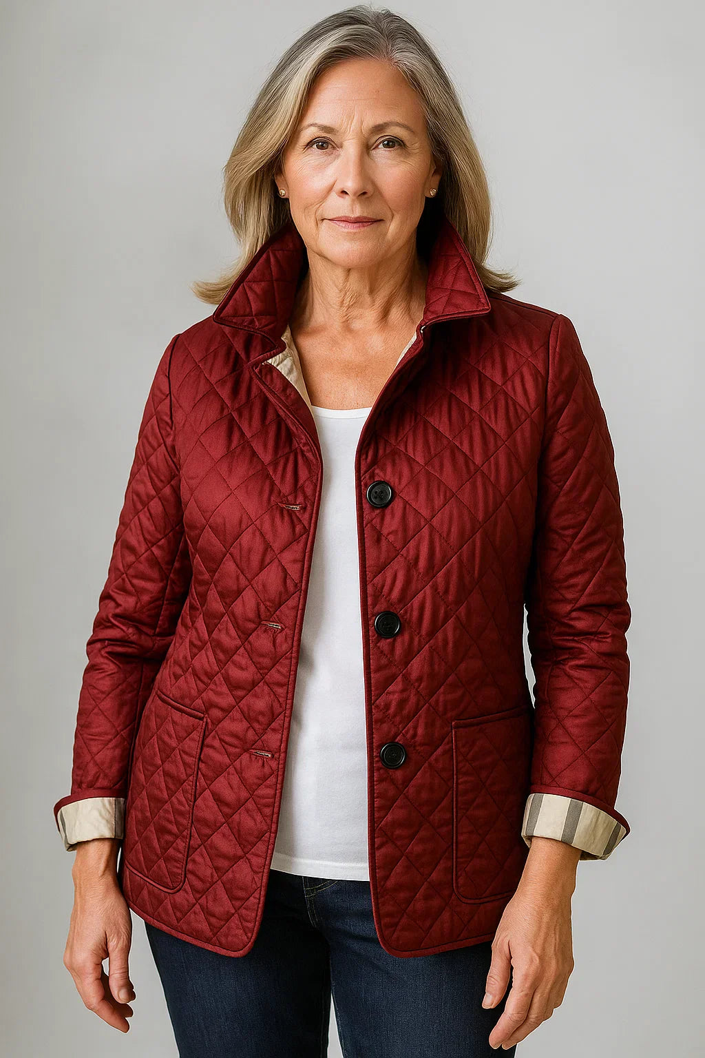 R&B | Gesteppte Jacke mit Klassischem Muster