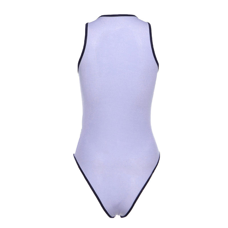 R&B | Athletic Contrast Träger Kreuzgurt Mesh Bodysuit